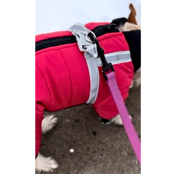 built in silver reflective harness for night time safety