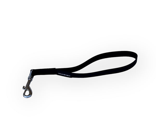 1ft Black traffic leash with silver 360 degree swivel hook Canada