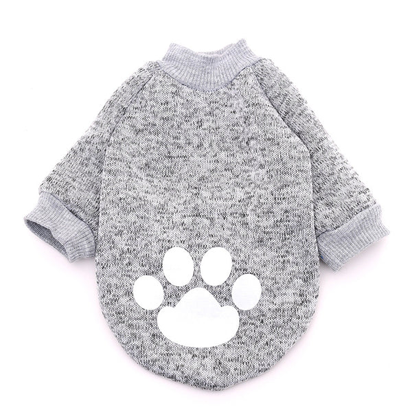 Cute adorable warm winter pet dog shirt hoodie Canada leash harness hole in Grey