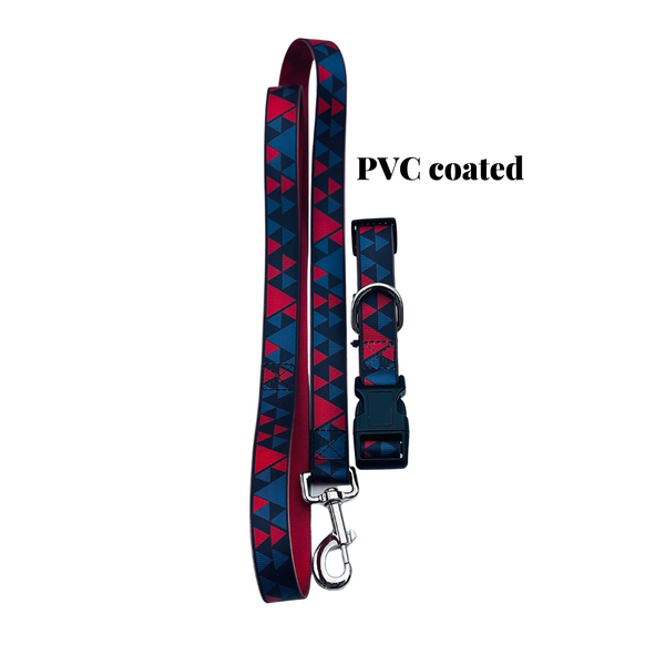 waterproof pvc coated collar and leash set
