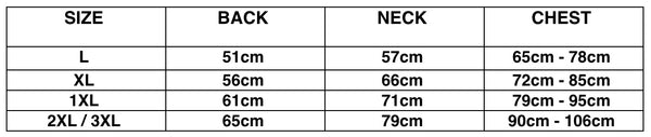 size chart in centimeter 4 sizes to choose from with back length up to 65cm red wine jungle big dog polar fleece jacket