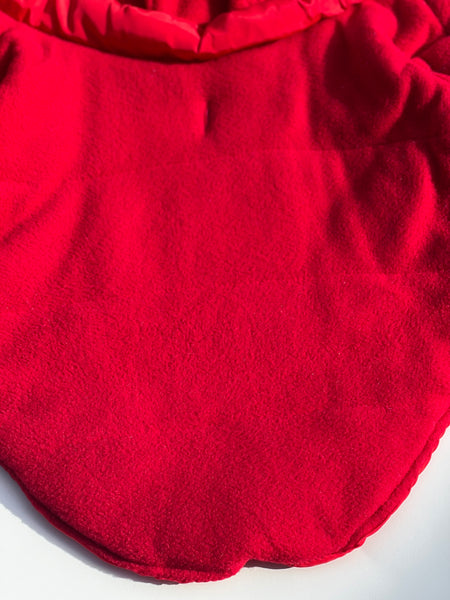 Candy Apple Red light-weight, wadded jacket